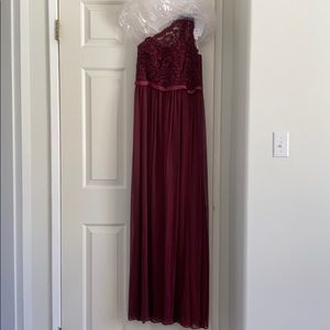 David’s bridal bridesmaid dress—color WINE size 8